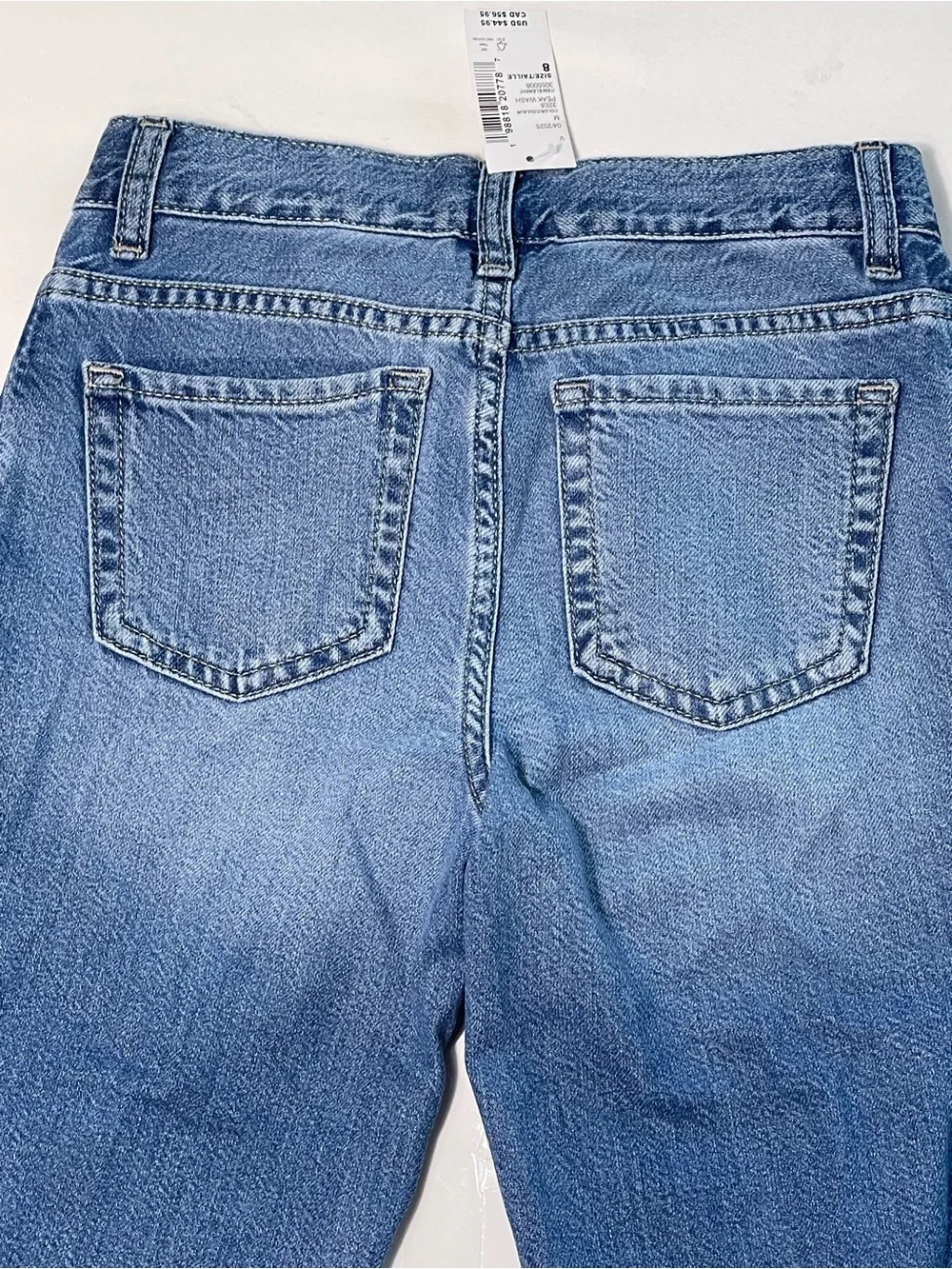The Children's Place Girls Two-Tone Blue Wide-Leg Jeans Size 8 NWT